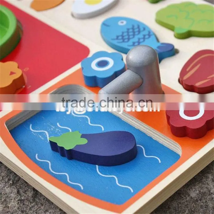 New design preschool play food wooden toy kitchen accessories for kids W10B187