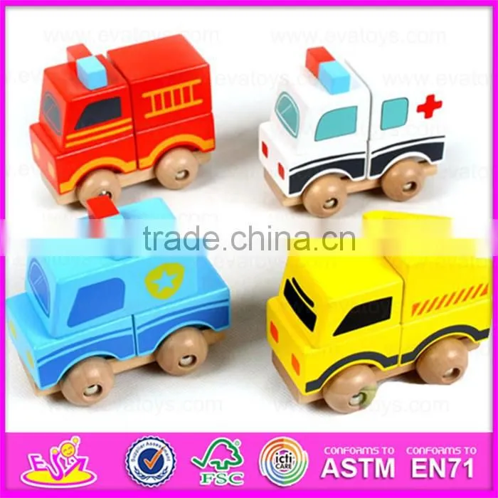 2017 Best design kids funny wooden classic car toy for sale W04A240