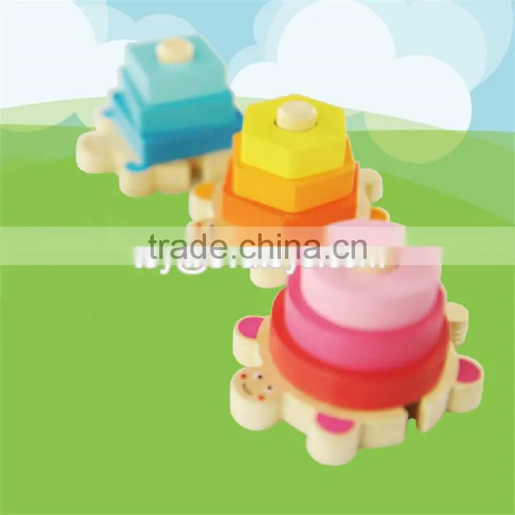 High quality preschool baby wooden geometry shape blocks W13E063