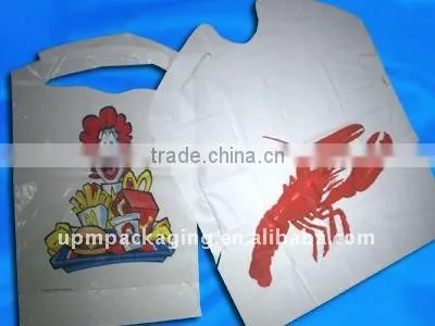 Degradable Plastic baby bibs with printing