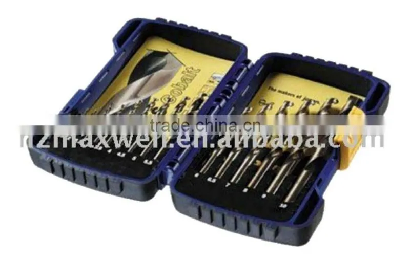 15pc Cobalt Drill Bit Set