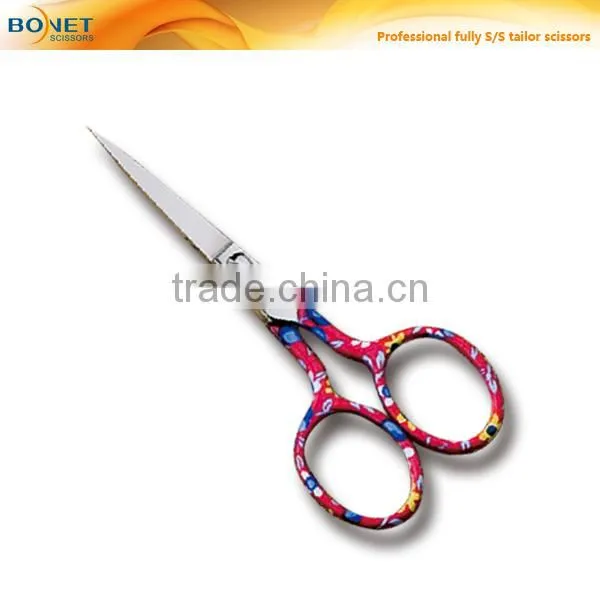 S16003R Stainless steel tailor scissors with handle painting mini sewing kit scissors