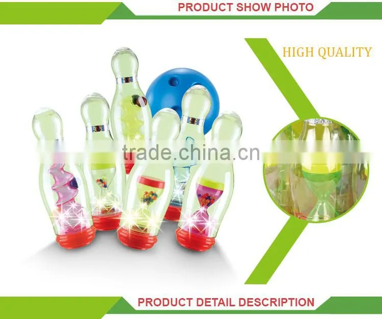 Hot sale children sport toy plastic flash led bowling ball