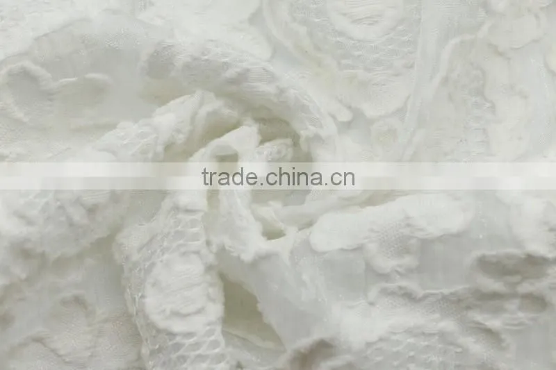 cutting flower woven nylon rayon jacquard for women's dress