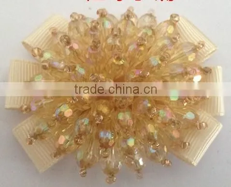 wholesale crystal bow shoe garment decoration accessories handmade crystal beaded bowknot shoe clips from Miss Luv