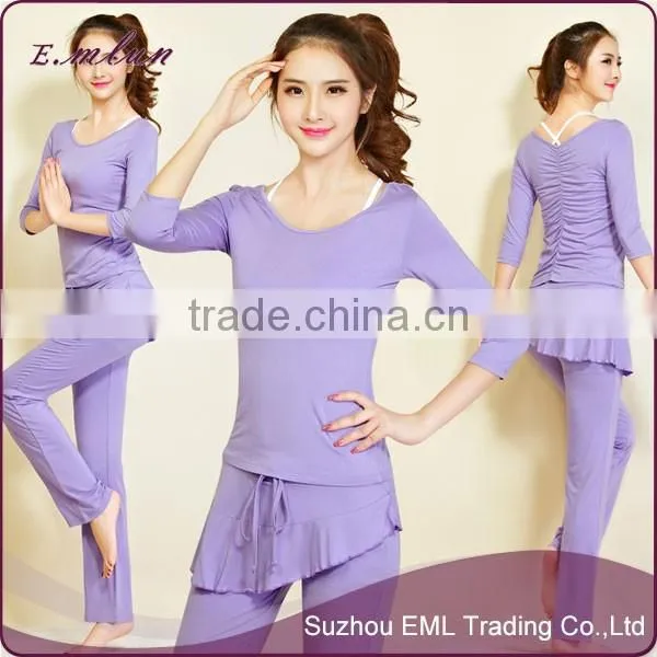 Latest summer ladies yoga suit unique design wholesale tight belly dance costume
