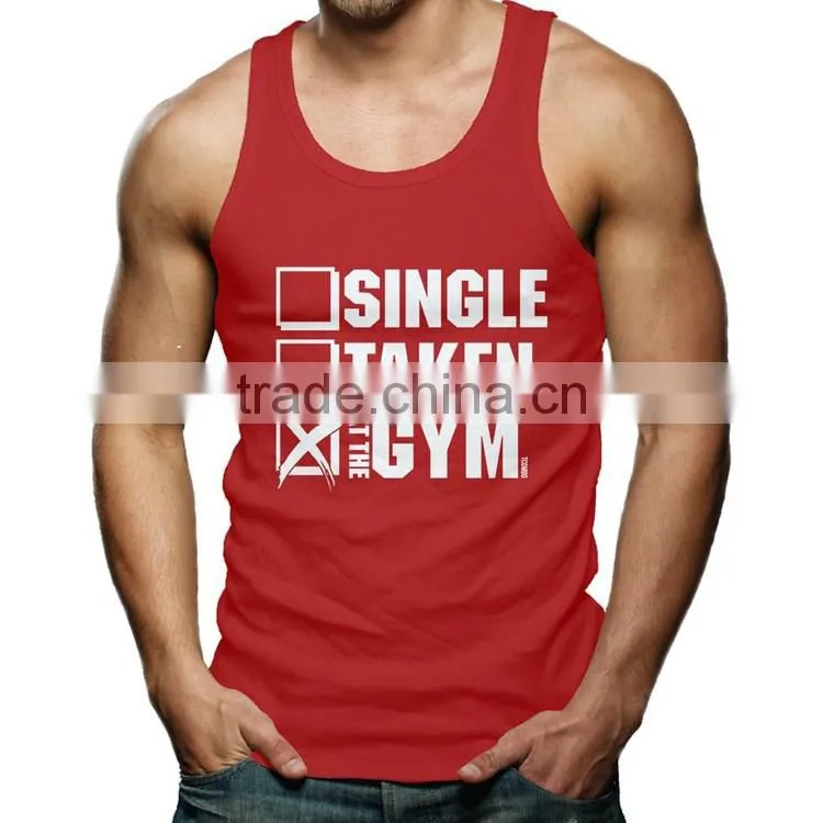 Custom Silk Screen Printing Wholesale Bodybuilding Stringer 100 Cotton Tank Top