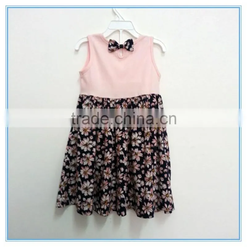 Sleeveless children flower girl dress, latest dress designs printed kids dresses child dress, new model girl dress