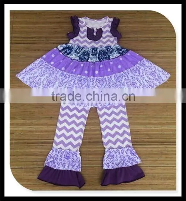 Easter festival spring girl ruffle set baby girl easter rabbit printed and pink arrow style fashion boutique girl dress clothing
