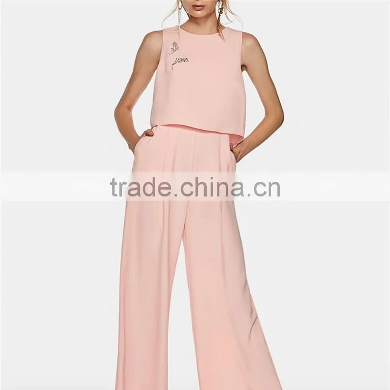 Formal petite clothing delicated opened back evening wear jumpsuits