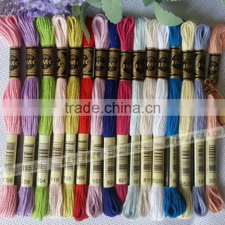 dmc 100% cotton threads cross stitch 447 colors floss