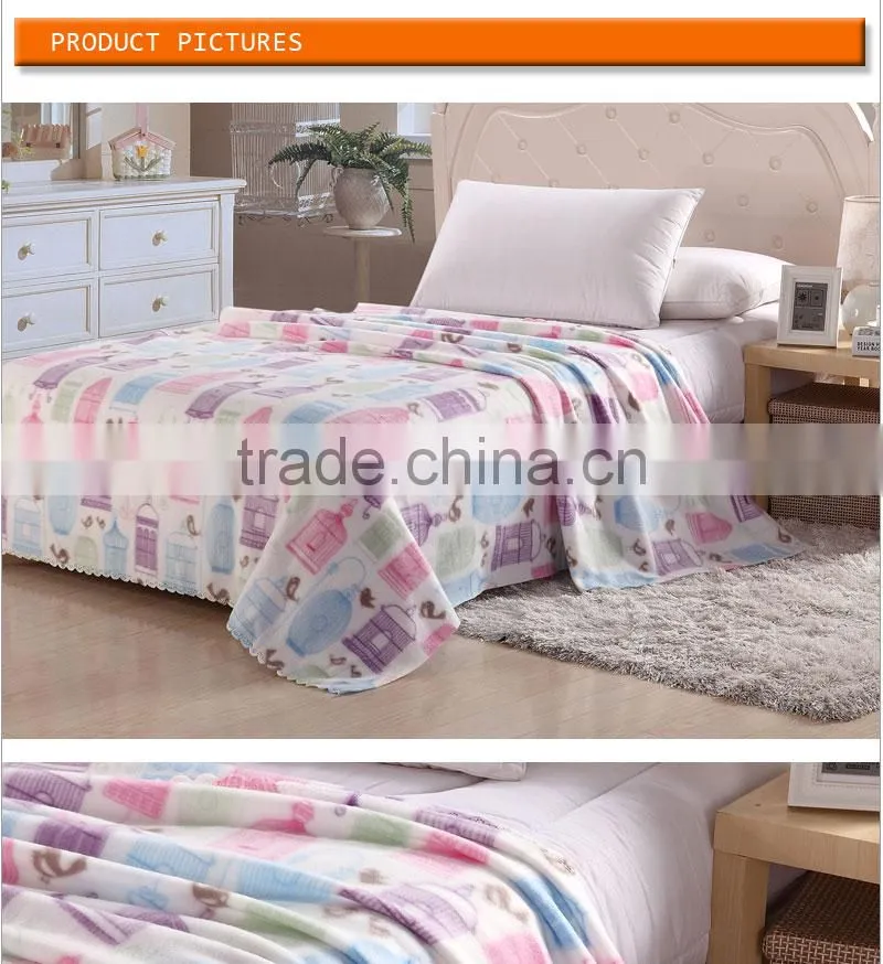 high quality plain yellow twin size ultrasonic air condition quilt
