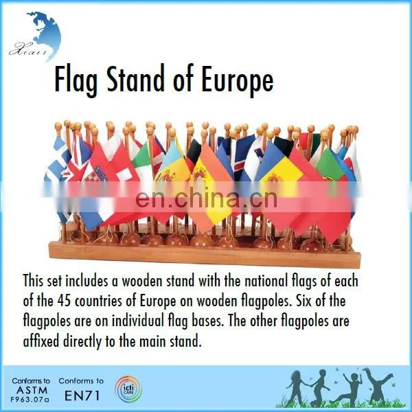 Chilren early learning montessori chinese cheap flags game play flag Europe flag