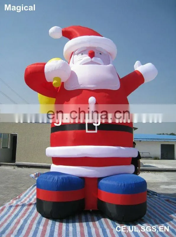 big size greeting inflatable santa ornament