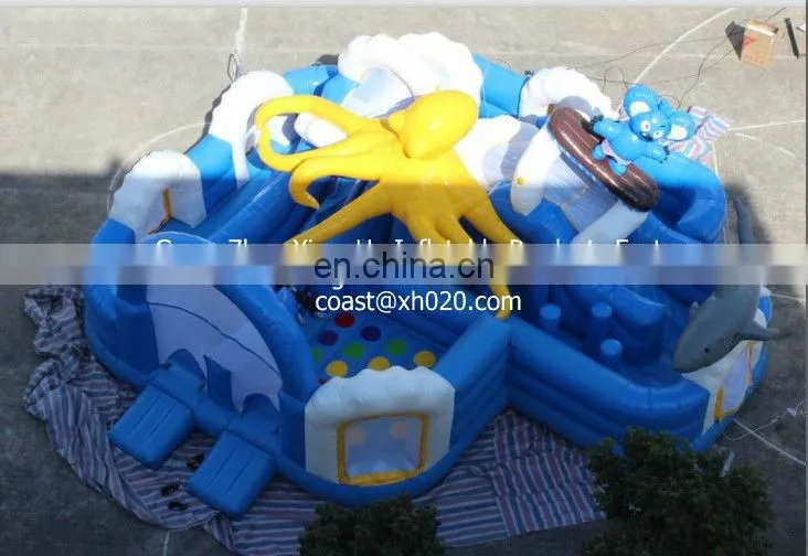 2013 Hot sale commercial grade PVC Tarpaulin brand new OB042 inflatable octopus obstacle courses