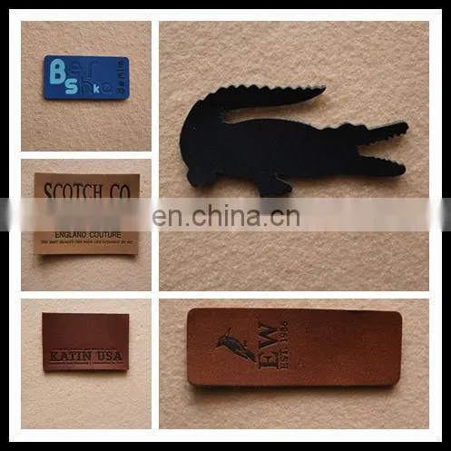custom leather label, jeans label, PU label