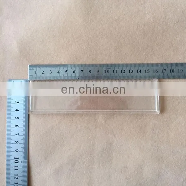 promotional 15cm clear blank plastic straight ruler with round corner
