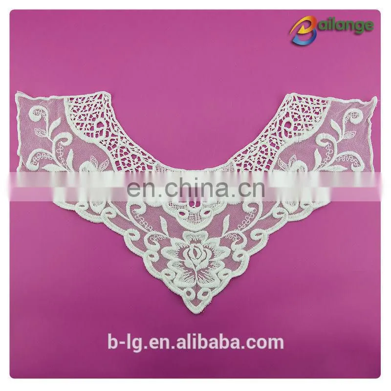 Bailange neck design white color cotton ladies stylish band neck design