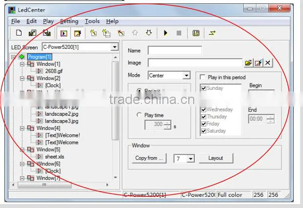 Shenzhen LIYI RF WIFI RJ45 C-power 2D 3D led pharmacy cross edit software