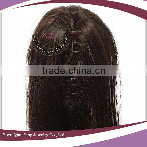 brown fashion design curly weave synthetic ponytail
