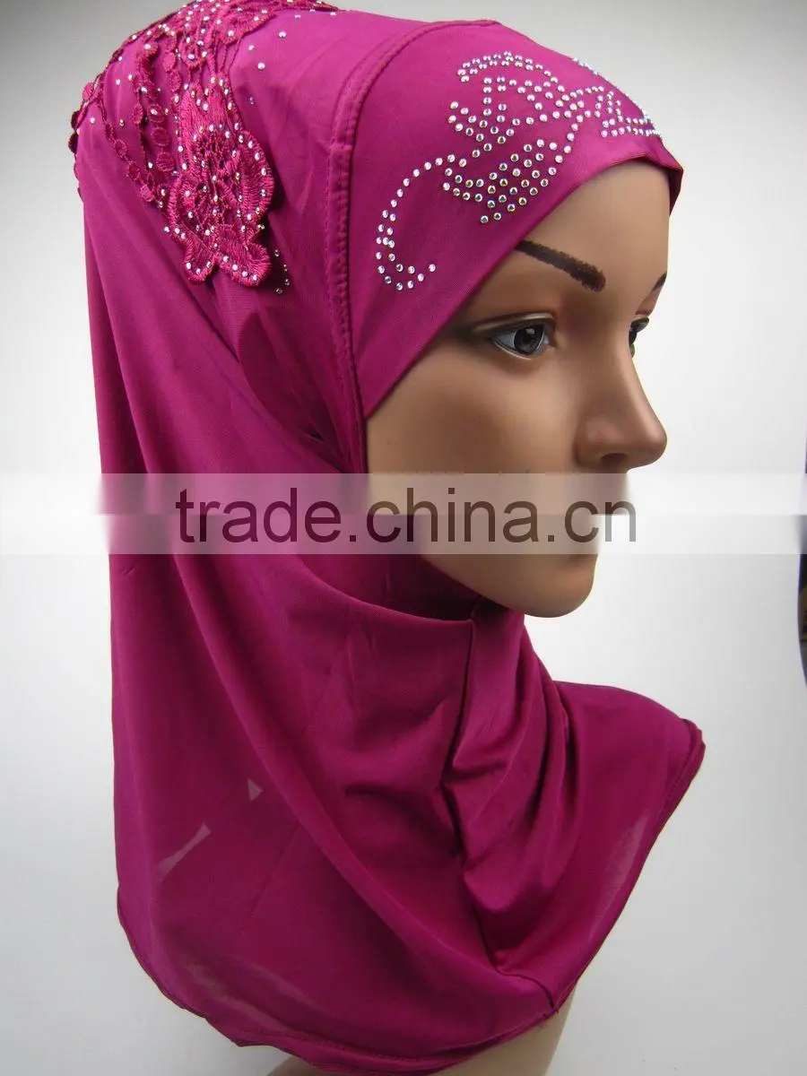 Fashion Applique HIJAB 12colors islamic Merly adult headscarf shawl