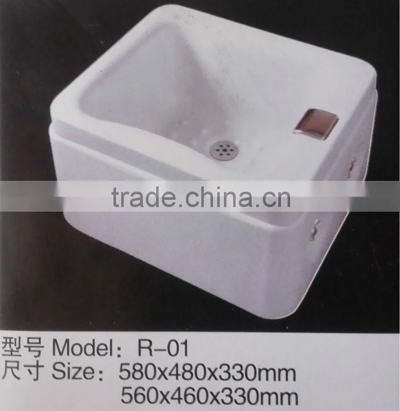 High quality acrylic solid surface art foot spa basin