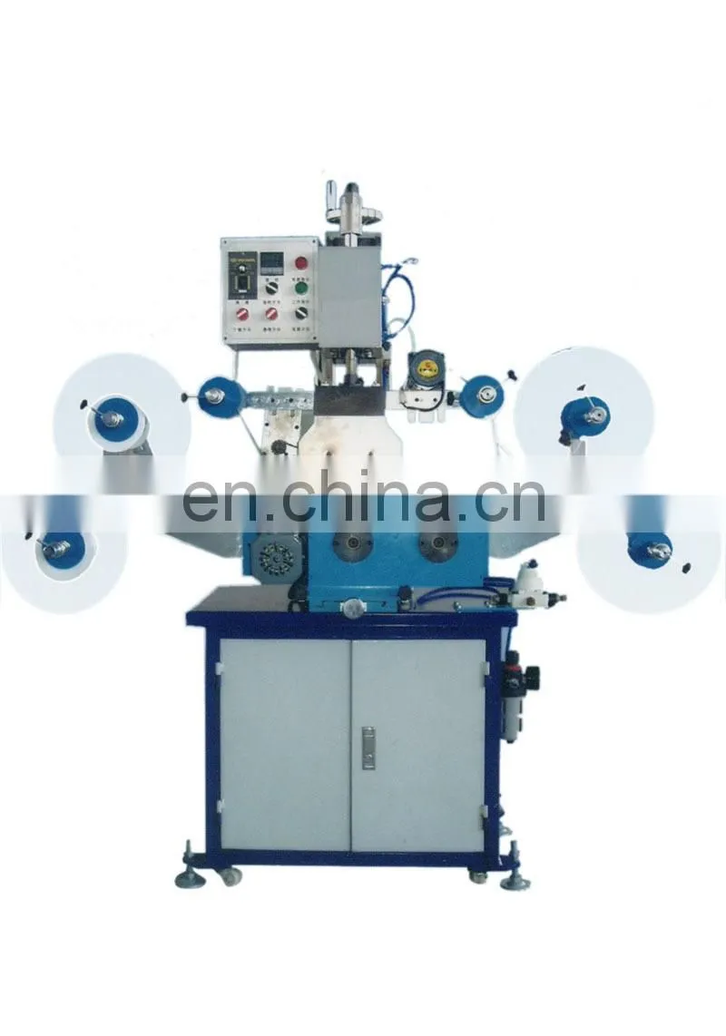 UT12 Automatic Fabric Label Hot Foil Stamping Machine, Textile Garment Tape Heat Transfer Press