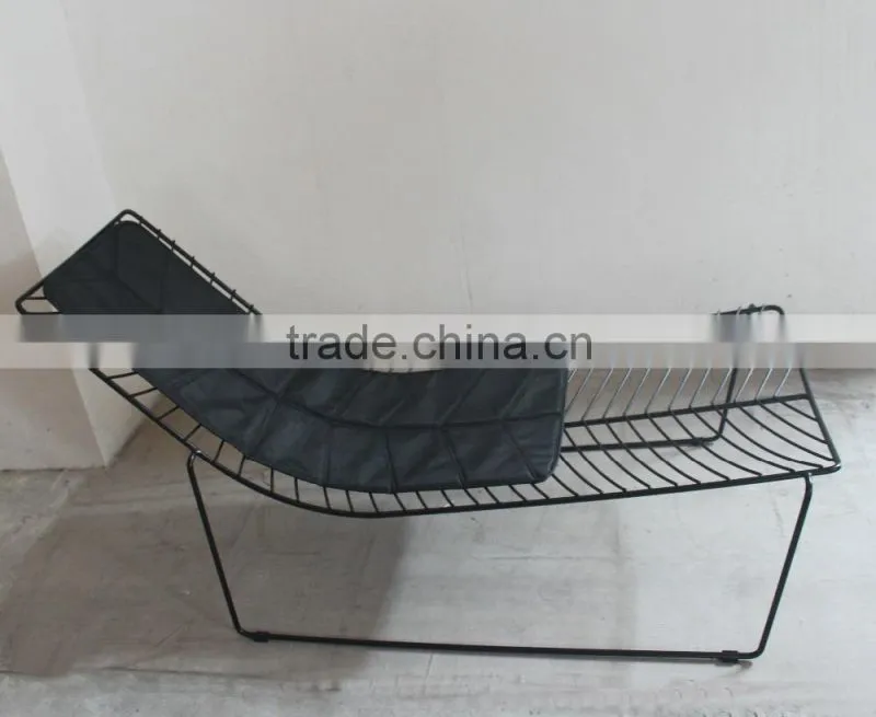 Outdoor furniture metal frame Alper leaf chaise lounge