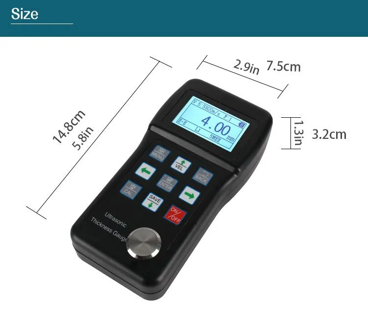 HST310 Digital Pocket Ultrasonic Thickness Gauge for Measuring the Thickness of Metal Aluminum