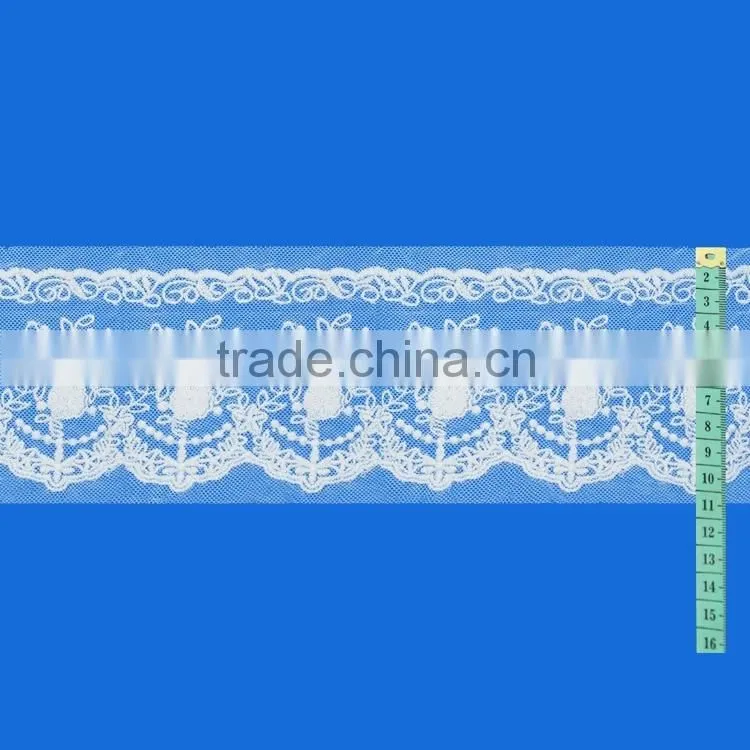 2016 hot sale 100%cotton fancy polyester lace borders factory price