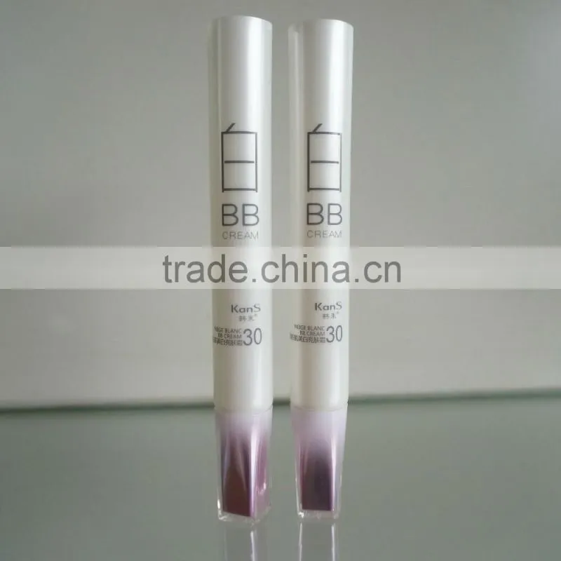 luxury cosmetic packaging plastic tube with arcylic screw cap for BB cream