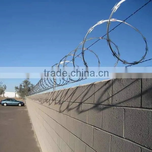 concertina type razor barbed wire mesh