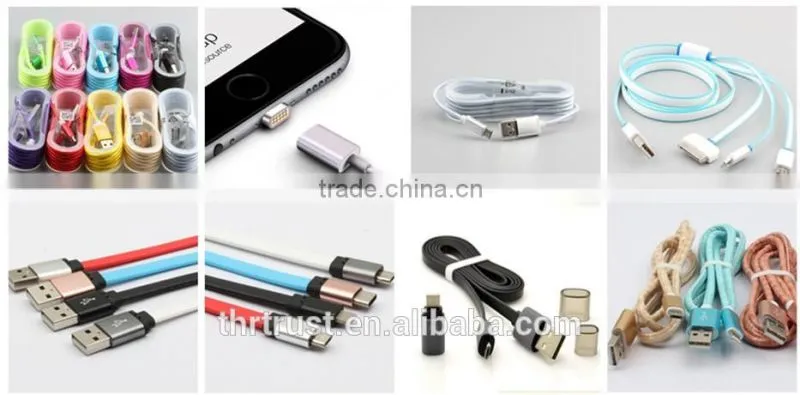 Colorful RoHS approved 1m Nylon braided flat micro usb cable