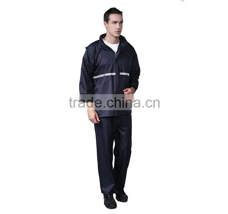 rainproof reflective adult rain coat