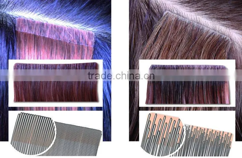 Seamless Piano color Skin weft PU hair