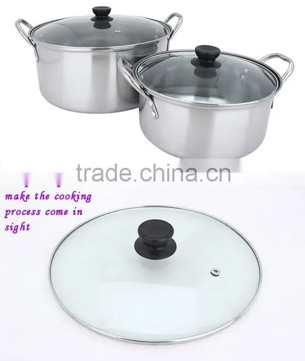 Hot Sale 8 Pcs Stainless steel aluminum non-stick soup pot / induction stock pot set