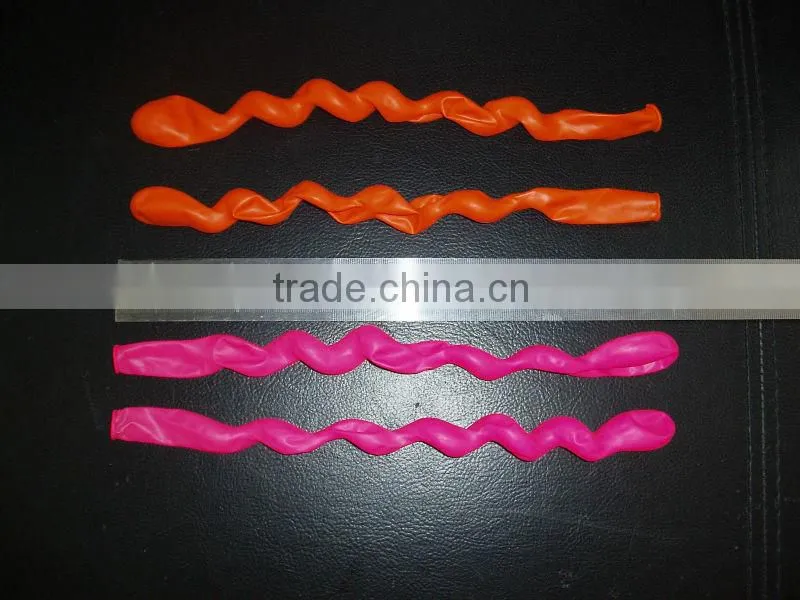 Screw shape latex ballons