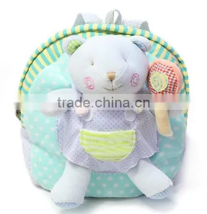 stuffed animal backpack for school/plush school bag for child/plush school bags