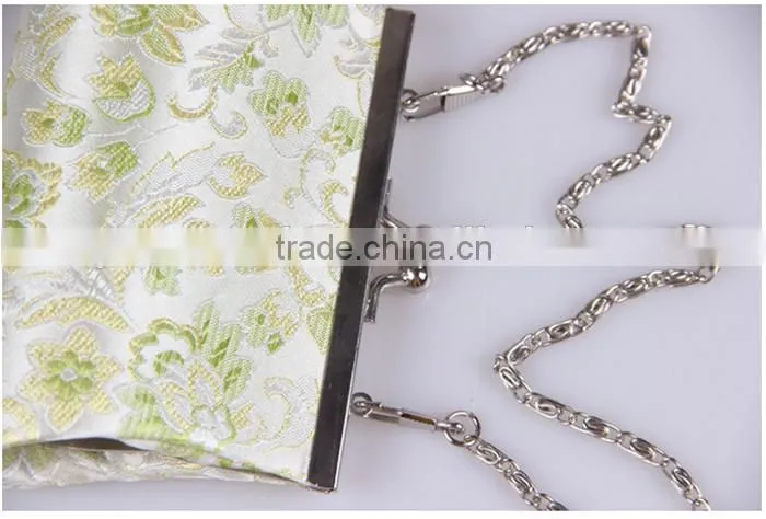 Colourful silk cloth mini bag classical bride evening bag