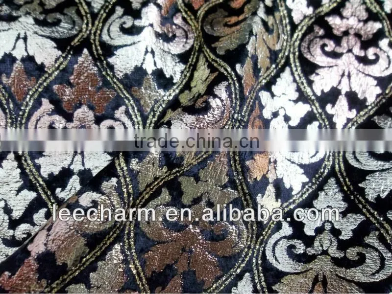 Polyester Printed Multicolor Metallic Fabric