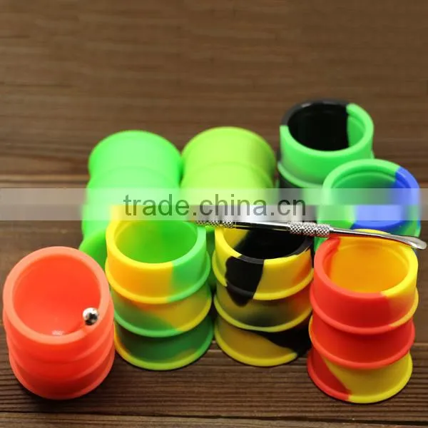 Wholesale silicone container for wax butane hash bho silicone oil drum slick silicone dab barrel