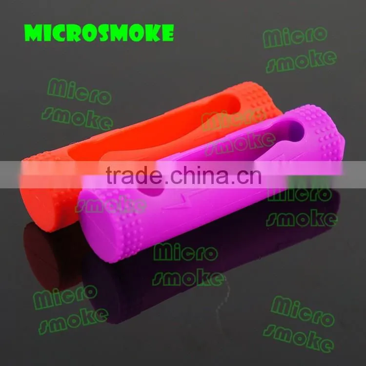 Microsmoke 19 colors silicone case/holder for 18650 battery ,lithium ion battery 18650 holder, battery 18650 silicone holder