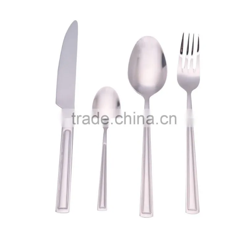AAA brand dubai wholesale market 4pcs cutlery set with spoon, knife,fork