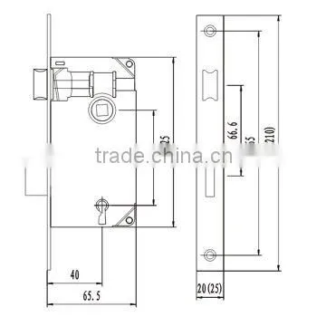 2016 China top security electronic key hotel door lock