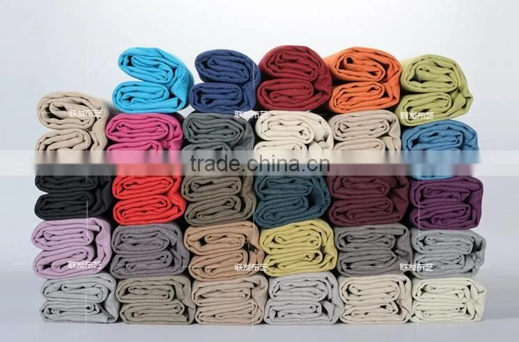 Pure color of linen fabric sofa cloth pillow cotton and linen car set of cloth