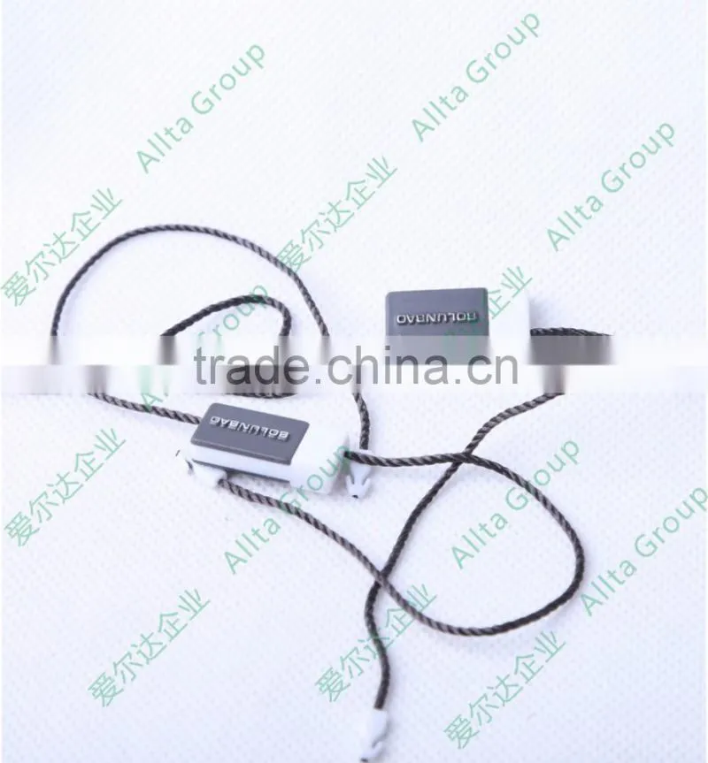 Plastic string lock tag seal tag for hang tag