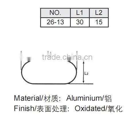 furniture aluminium oval tube