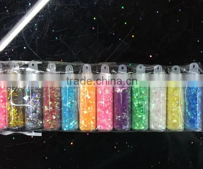 Long Strip Beautful Nail Sequin Glitter nail art kit 12 Color 3D Nail Art Decoration Nail Art Bottle wholesale bulk glitter