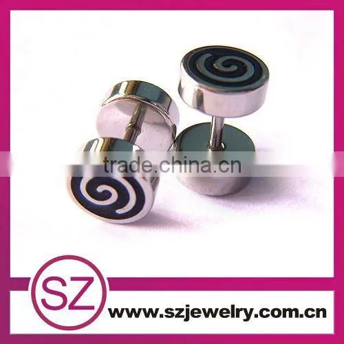D95 stainless steel stud magnetic earrings