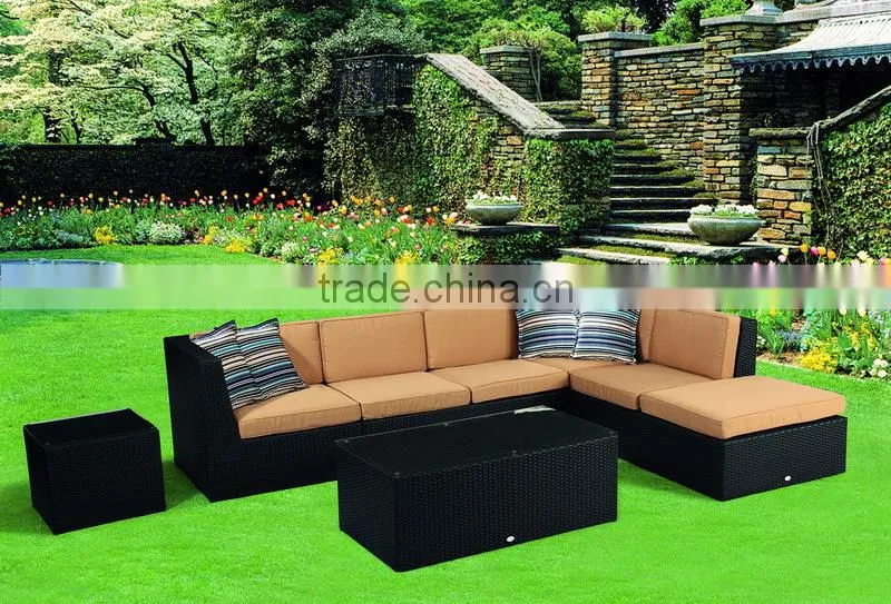 PE rattan/ wicker garden sofa set/ indoor/ outdoor furniture